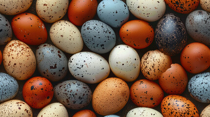 seamless pattern, quail eggs, background