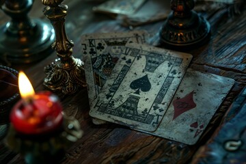 Fototapeta na wymiar Elegant Historical Playing Cards with Decorative Patterns