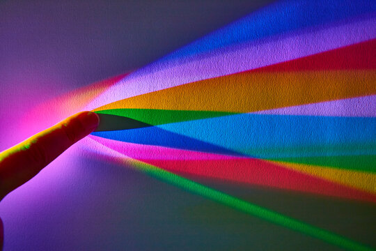 Color Spectrum Interaction with Human Touch - Abstract Light Display