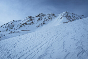 The view near the top of the Spitzhorli, one of the most panoramic peaks of the Alps, near the Sempione Pass, Switzerland.