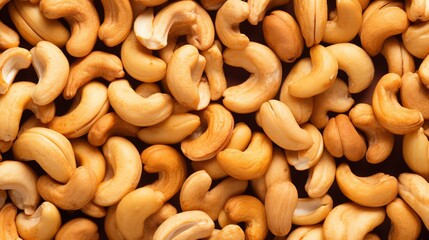 Dry cashew nuts texture, nuts background.
