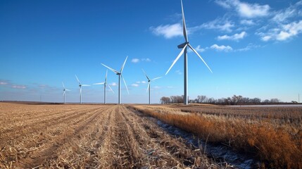 Energy Spark: A photo of wind turbines turning in a field,