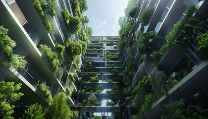 A building with a lot of greenery and plants by AI generated image