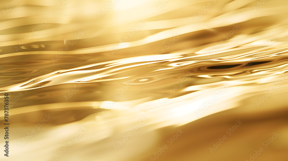 Poster abstract blur soft focus blinking light gold horizontal copy space background : generative ai