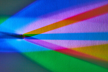 Colorful Light Beam Convergence on Textured Surface
