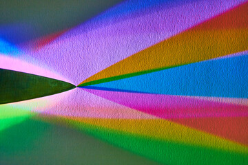 Rainbow Spectrum and Shadow Play on Textured Surface