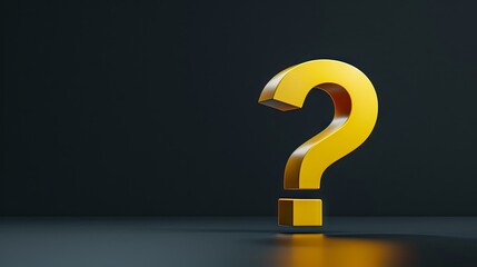 Golden question mark on a dark background representing curiosity and inquiry