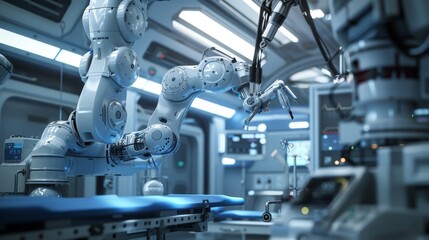 Robotic Operating Machinery in a Spacious Room