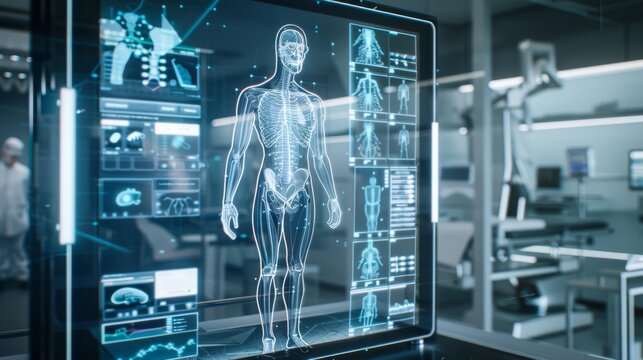 Advanced Medical Technology: Holographic Human Anatomy Display