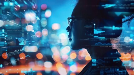 A person participating in a virtual team meeting with colleagues from different locations.