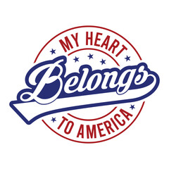 My Heart Belongs To America SVG