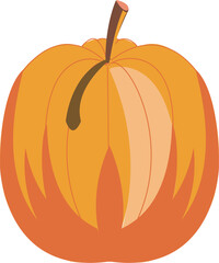 fall pumpkin images. full vector illustration.