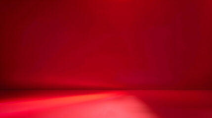 Obraz premium Red studio gradient background for product placement or website Copy Space horizontal composition : Generative AI