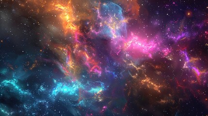 Fototapeta premium Fantasy Abstract Galaxy Fractal Background