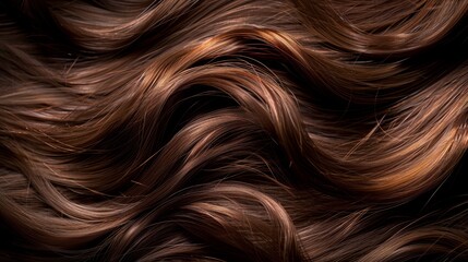 Naklejka premium Glossy dark hair background smooth, healthy, and shiny hair as a stunning backdrop