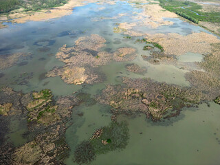Aerial view of Efteni Lake in Duzce, Turkey