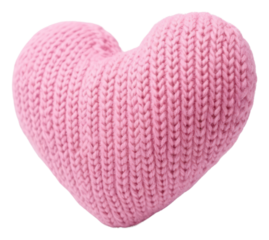 PNG  Heart knitted toy material