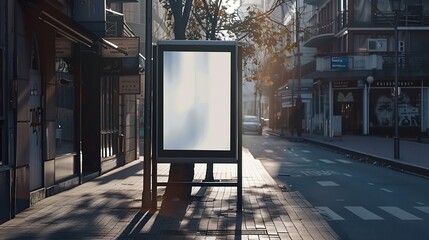 Blank billboard mockup for advertising City street background : Generative AI