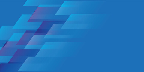 Abstract blue banner design vector, dynamic sporty horizontal background template for media promotion or web banner