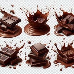 Available in transparent PNG
Cut out set of chocolate splashes
