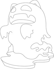 Ghost Halloween Horror Vector Graphic Art Illustration