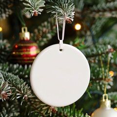 Beautifully decorated Christmas tree with gold and red ornaments, surrounded by wrapped presents in a cozy living room setting — ideal for seasonal promotions, holiday decor inspiration, or festive li