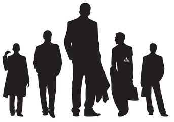 man silhouette vector bundile white background