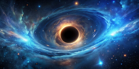 a black hole in the universe - obrazy, fototapety, plakaty