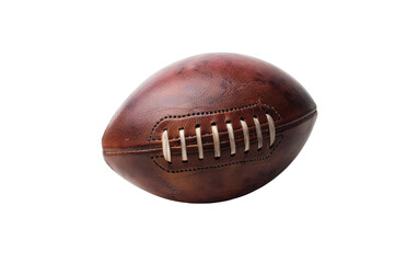 Leather Rugby ball isolated on Transparent background.