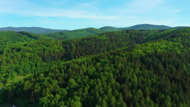 Beautiful Landscape Mountains Zloty Stok Gory Krajobraz Aerial View Poland