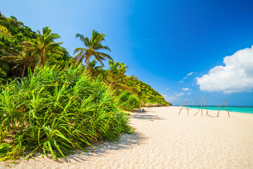 White sand Puka beach, Boracay island