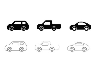 Car icons set vector illustration.