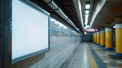 Big Billboard advertising in subway : Generative AI