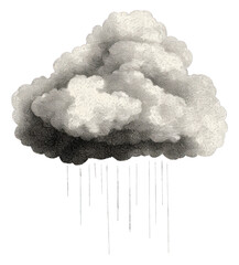 PNG Cloud nature rain monochrome.