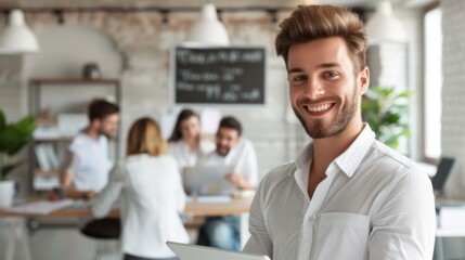 Confident Man in Modern Office