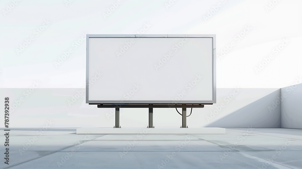 Poster empty white billboard mockup background : generative ai