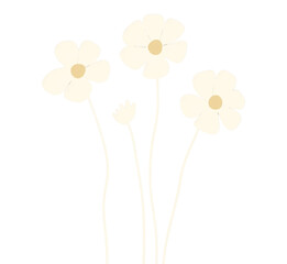 PNG Illustration of a simple flowers petal plant art.