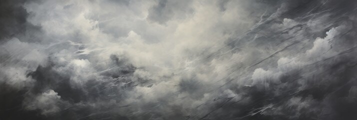Storm Sky Background. Painting Of Swirling Clouds. Dramatic Cloudscape Artwork. Generative AI - obrazy, fototapety, plakaty