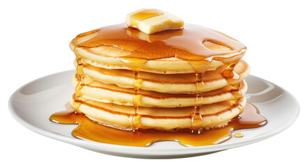 PNG Tasty Pancakes pancake plate food. - obrazy, fototapety, plakaty