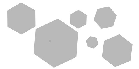 Abstract gray hexagon and hexagonal lines on white background. abstract 3d hexagonal background with shadow. Vector illustration. Hexagonal honeycomb pattern background with space for text.