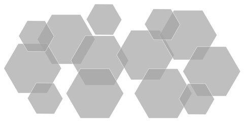 Fototapeta na wymiar Abstract gray hexagon and hexagonal lines on white background. abstract 3d hexagonal background with shadow. Vector illustration. Hexagonal honeycomb pattern background with space for text.