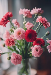 red dahlia flowers