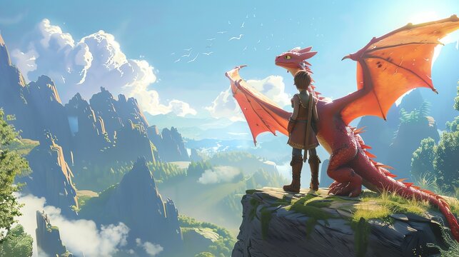 Craft a comingofage story set in a fantasy world where dragons roam the skies and mythical creatures abound Follow the journey of a young hero as they discover their destiny and face epic challenges a