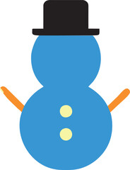 snowman, icon colored shapes gradient