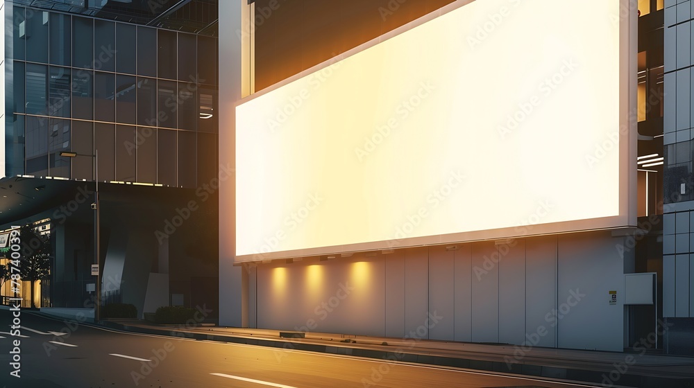 Aufkleber large billboard on a building wall mock up : generative ai