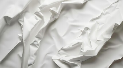 Obraz premium White poster mockup isolated Glued creased paper texture : Generative AI