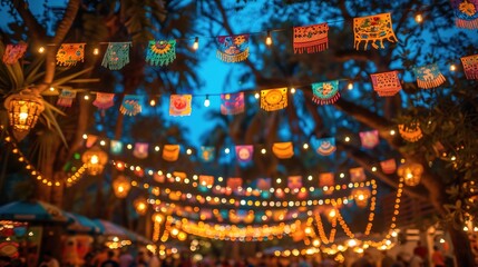 The Cinco De Mayo Festival Decorations in City