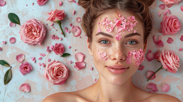 Women's beauty image skin care, body care, beauty salon