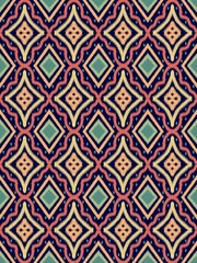 Seamless Ikat ethnic traditional pattern geometric abstract folklore ornament Tribal ethnic illustration background