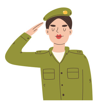 Army soldier Woman in army uniform